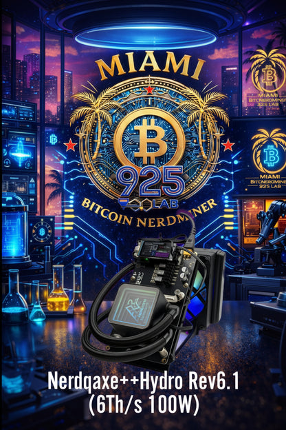"NerdQaxe++ Hydro Rev 6.1-THE ISLA MORADA SERIES-Miami Bitcoin NerdMiner"