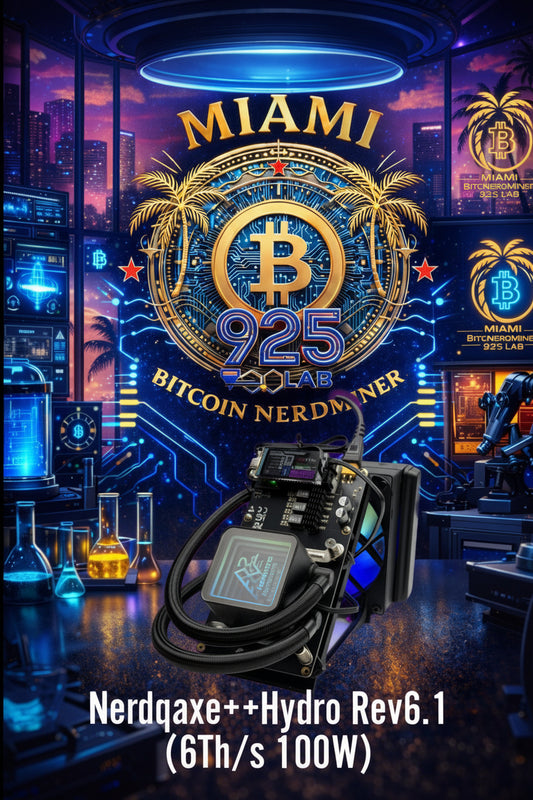 "NerdQaxe++ Hydro Rev 6.1-THE ISLA MORADA SERIES-Miami Bitcoin NerdMiner"