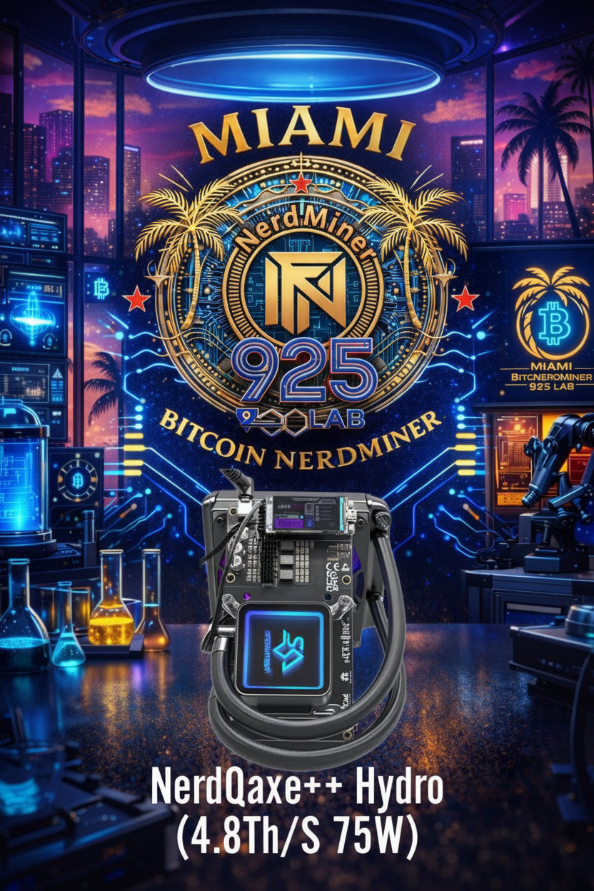 "NerdQaxe++Hydro- Miami Bitcoin NerdMiner"